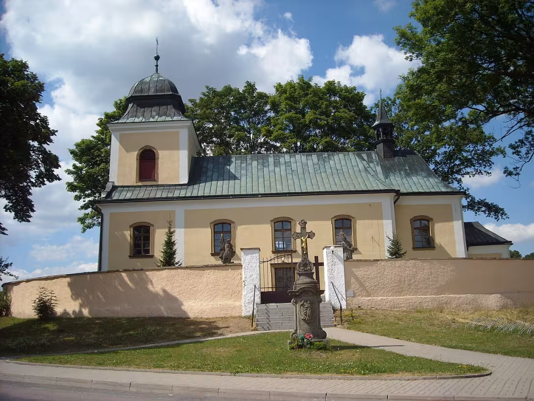 Dnešní pohled – kostel Nejsvětější Trojice (Kameničky)