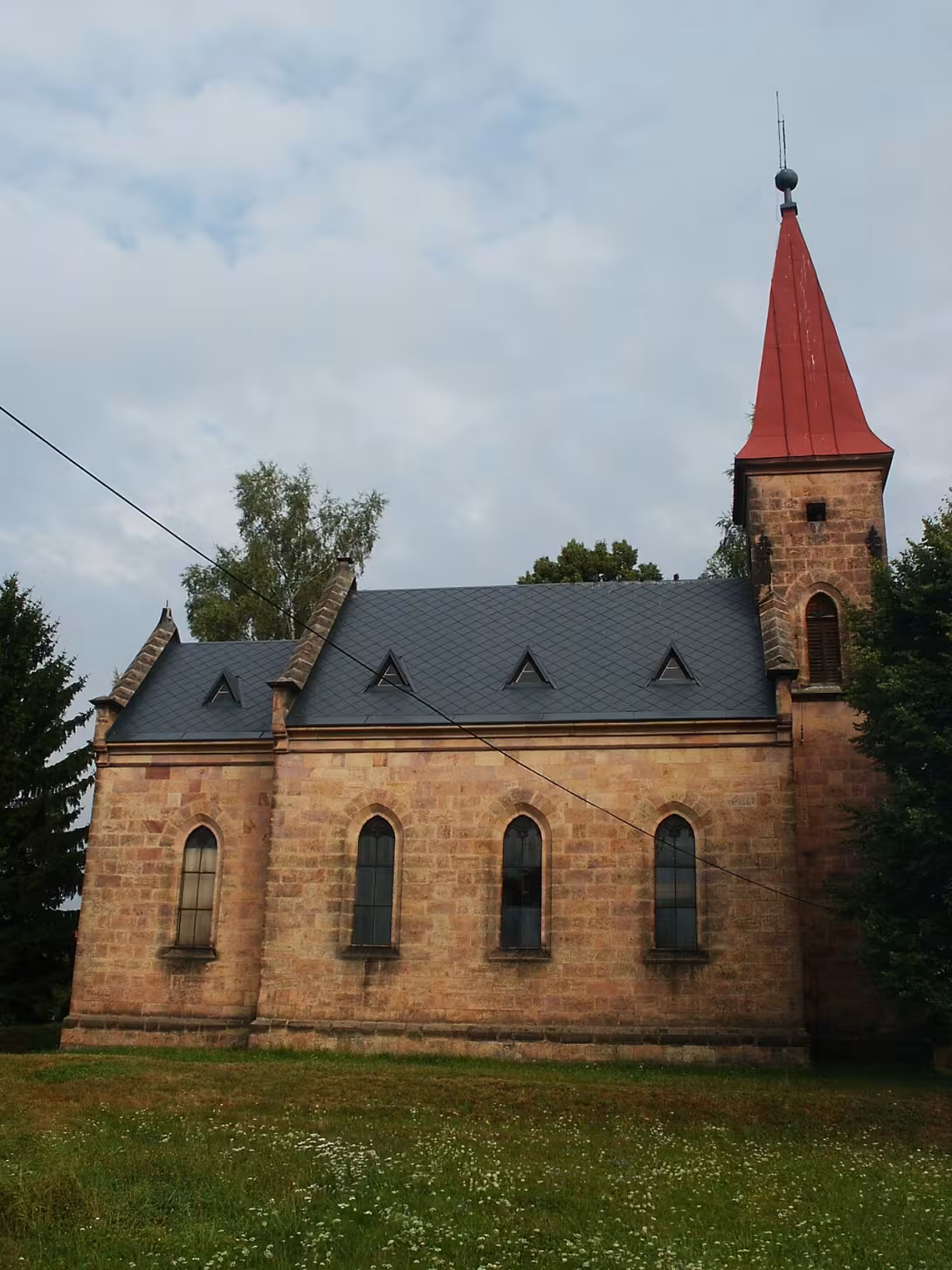 Dnešní pohled – kostel Nejsvětější Trojice (Štikov)