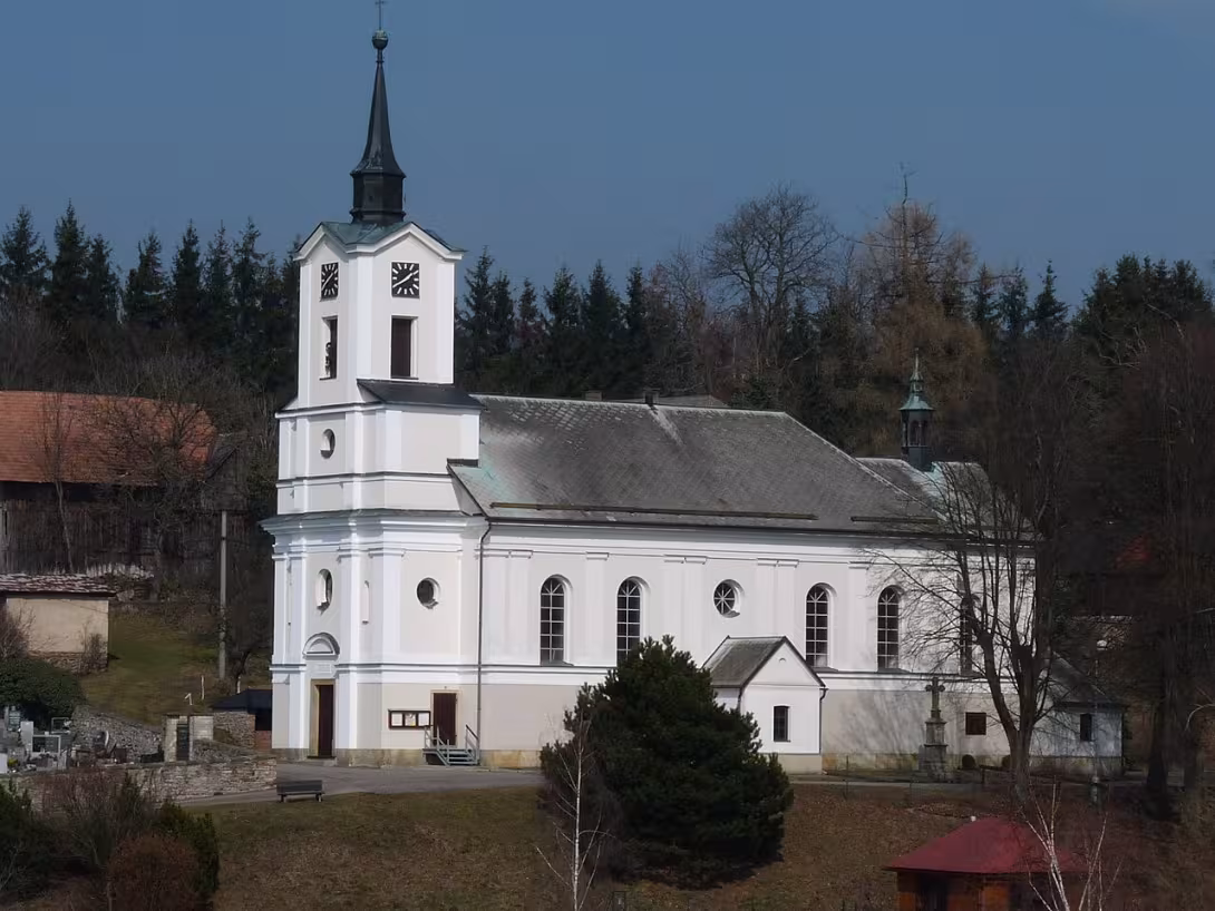 Dnešní pohled – kostel Nejsvětější Trojice (Jamné nad Orlicí)