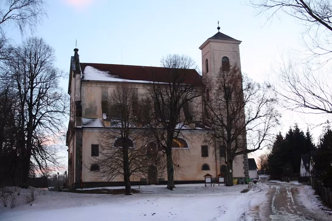 Dnešní pohled – kostel Nejsvětější Trojice (Klášter)