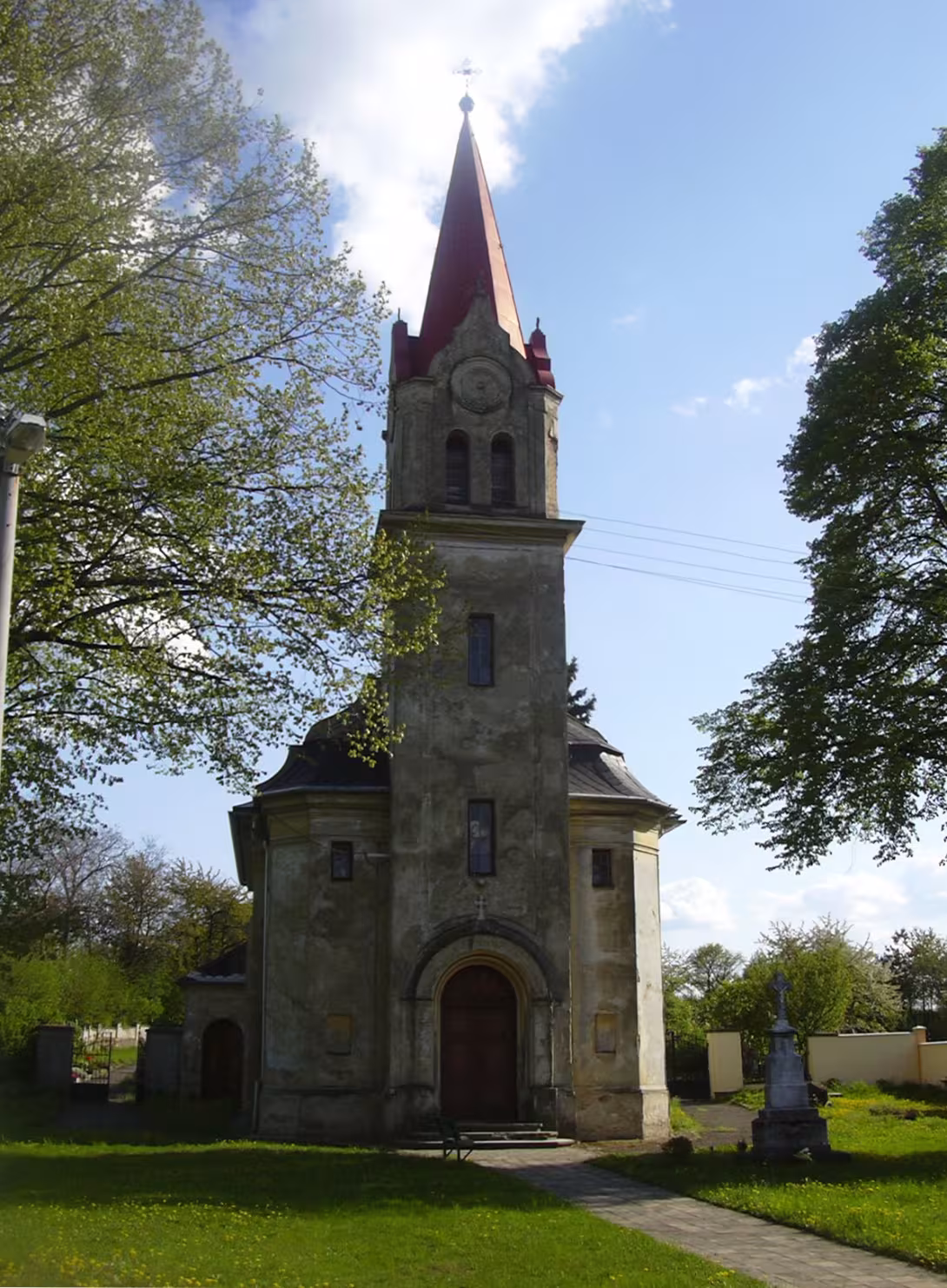 Dnešní pohled – kostel Nejsvětějšího Srdce Páně (Lysovice)