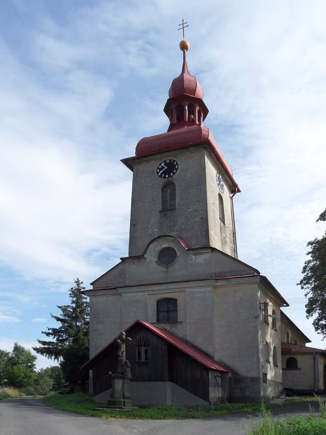 Dzisiejszy widok – kostel Povýšení svatého Kříže (Dolní Boříkovice)