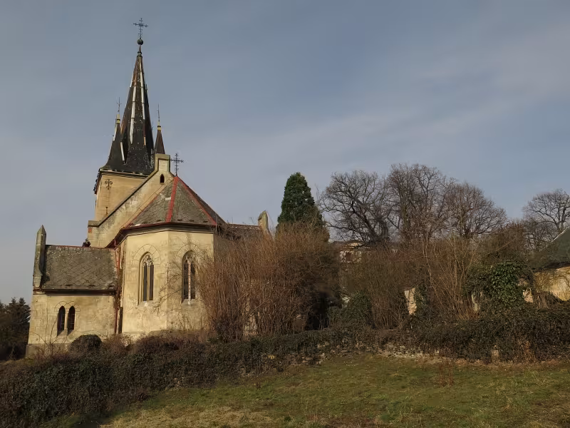 Dnešní pohled – kostel Povýšení svatého Kříže (Konárovice)