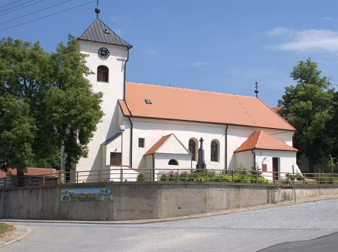 Dnešní pohled – kostel svaté Kateřiny (Starovičky)