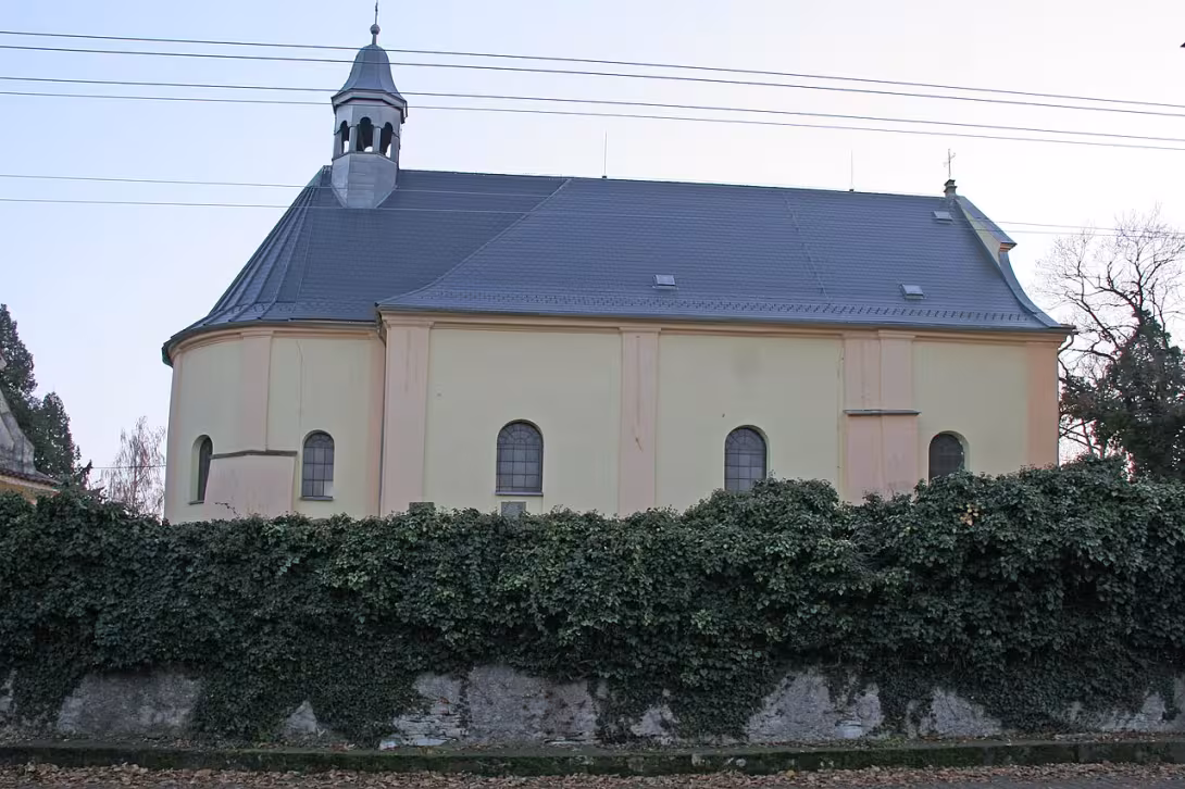 Dnešní pohled – kostel svaté Kateřiny (Horní Roveň)