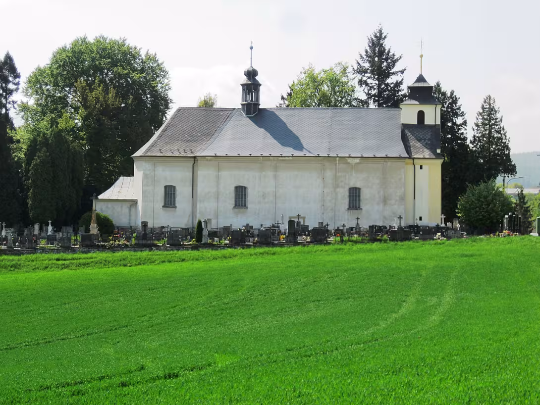 Today's view – kostel svaté Kateřiny Alexandrijské (Bílá Lhota)
