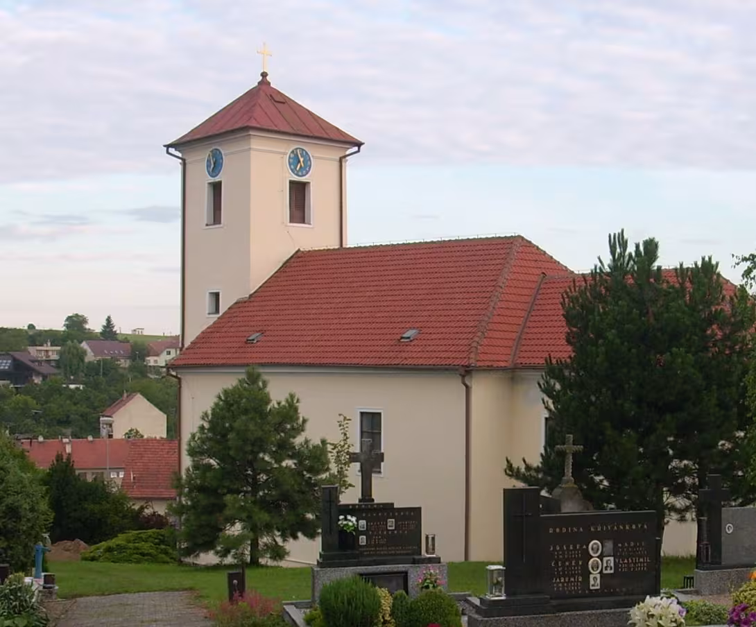 Dnešní pohled – kostel svaté Kunhuty (Nížkovice)