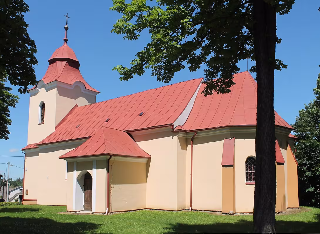 Dnešní pohled – kostel svaté Markéty (Dolní Bobrová)