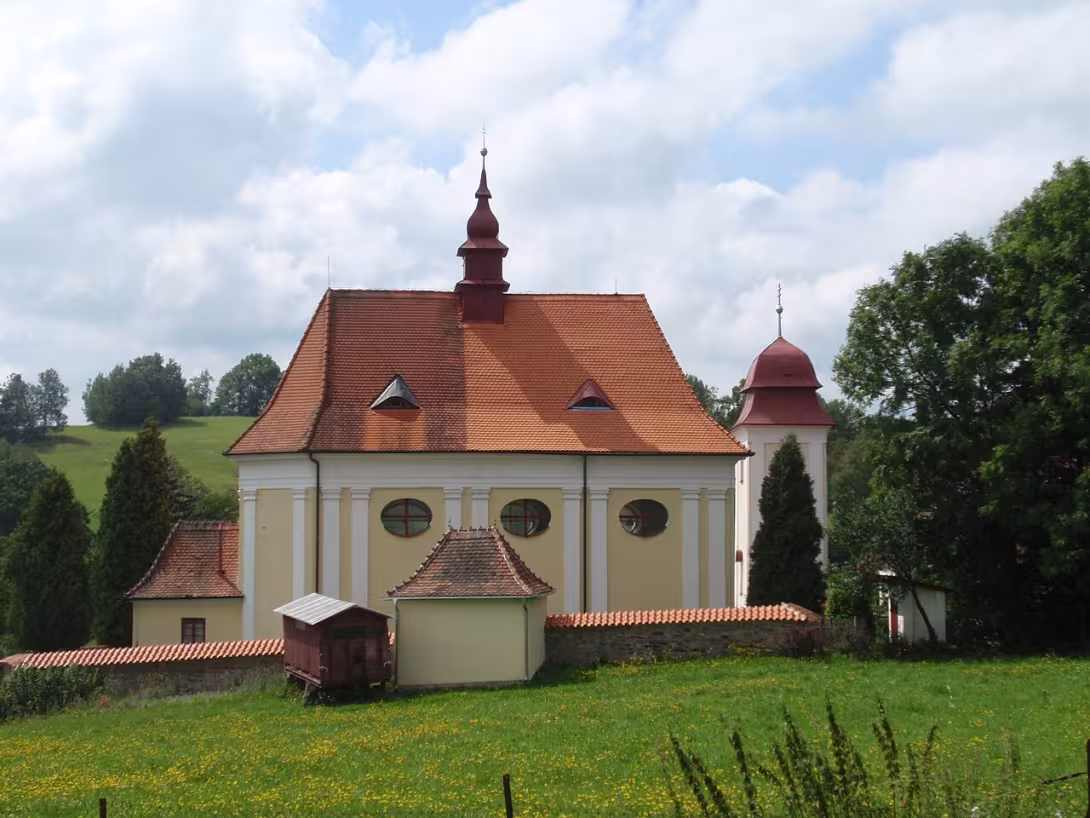 Dnešní pohled – kostel svaté Markéty (Prosetín)