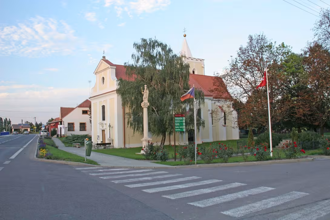 Dzisiejszy widok – kostel svaté Markéty (Chvalovice)