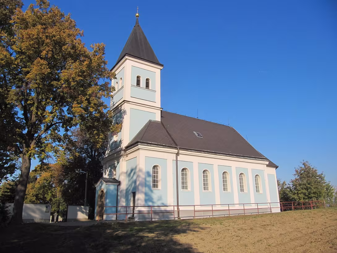 Dzisiejszy widok – kostel svatého Bartoloměje (Hodějice)