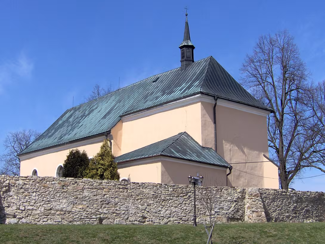 Dnešní pohled – kostel svatého Jakuba (Osová Bítýška)