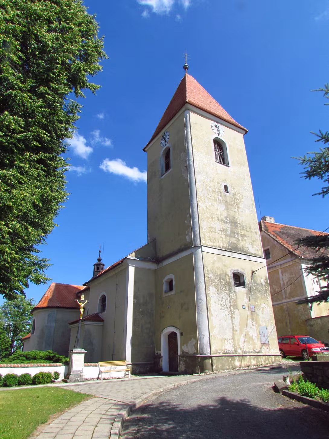 Dnešní pohled – kostel svatého Jakuba Staršího (Krhov)