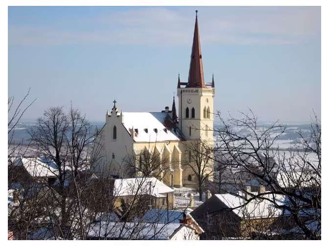 Dzisiejszy widok – kostel svatého Jakuba Většího (Konice)