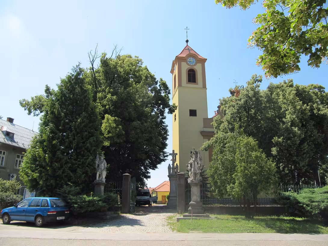Dnešní pohled – kostel svatého Jakuba Většího (Moravská Nová Ves)