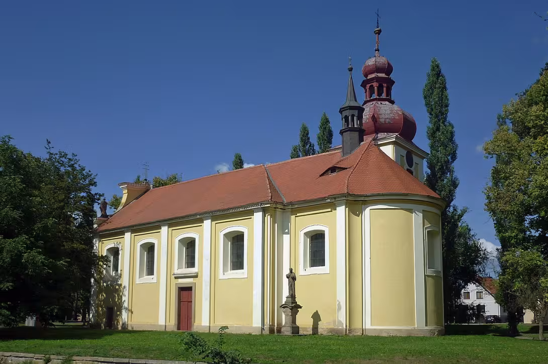 Heutige Ansicht – kostel svatého Jakuba Většího v Kněževsi