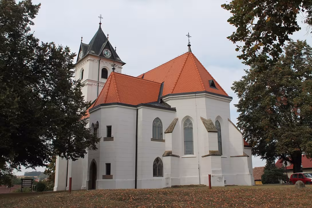 Dnešní pohled – kostel svatého Jana Křtitele (Višňové)