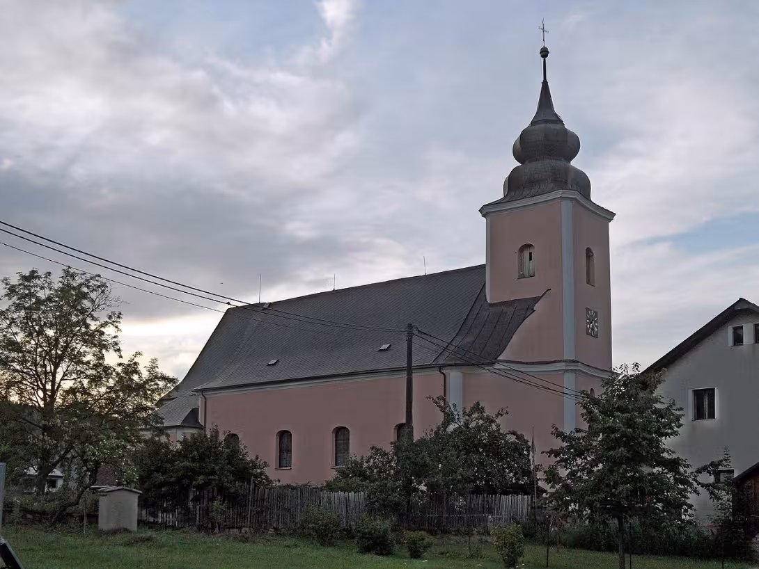 Dnešní pohled – kostel svatého Jana Křtitele (Domašov)