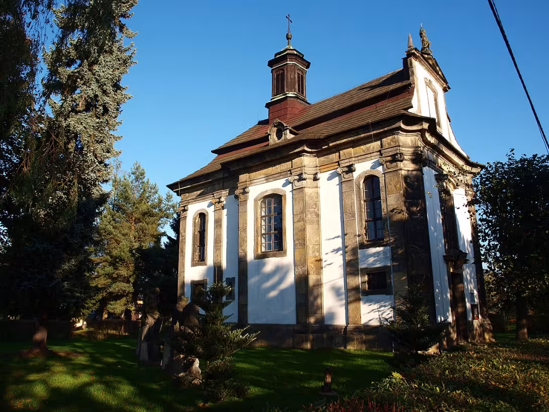 Today's view – kostel svatého Jana Nepomuckého (Velký Valtinov)