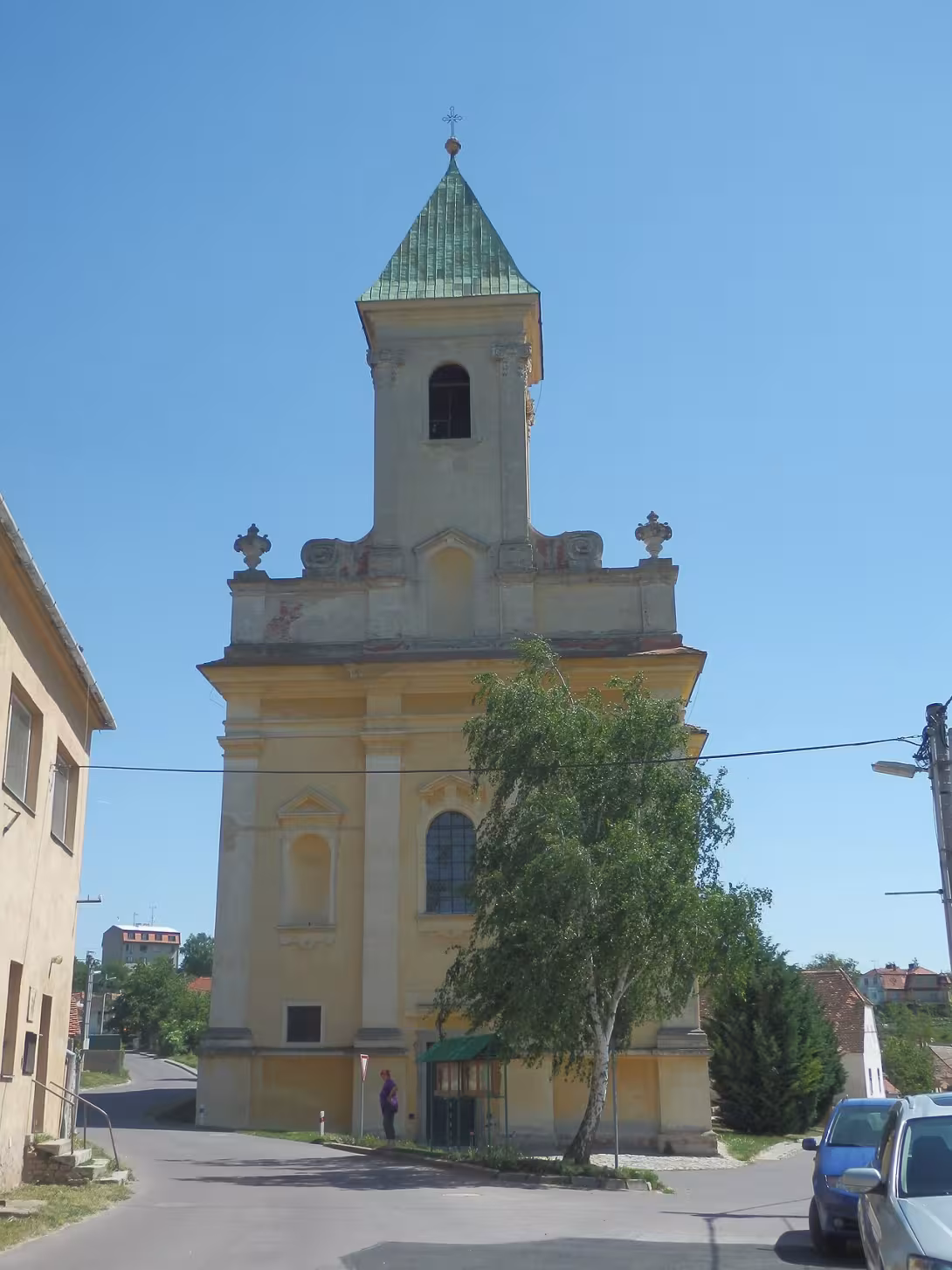 Dnešní pohled – kostel svatého Jana Nepomuckého (Dyje)