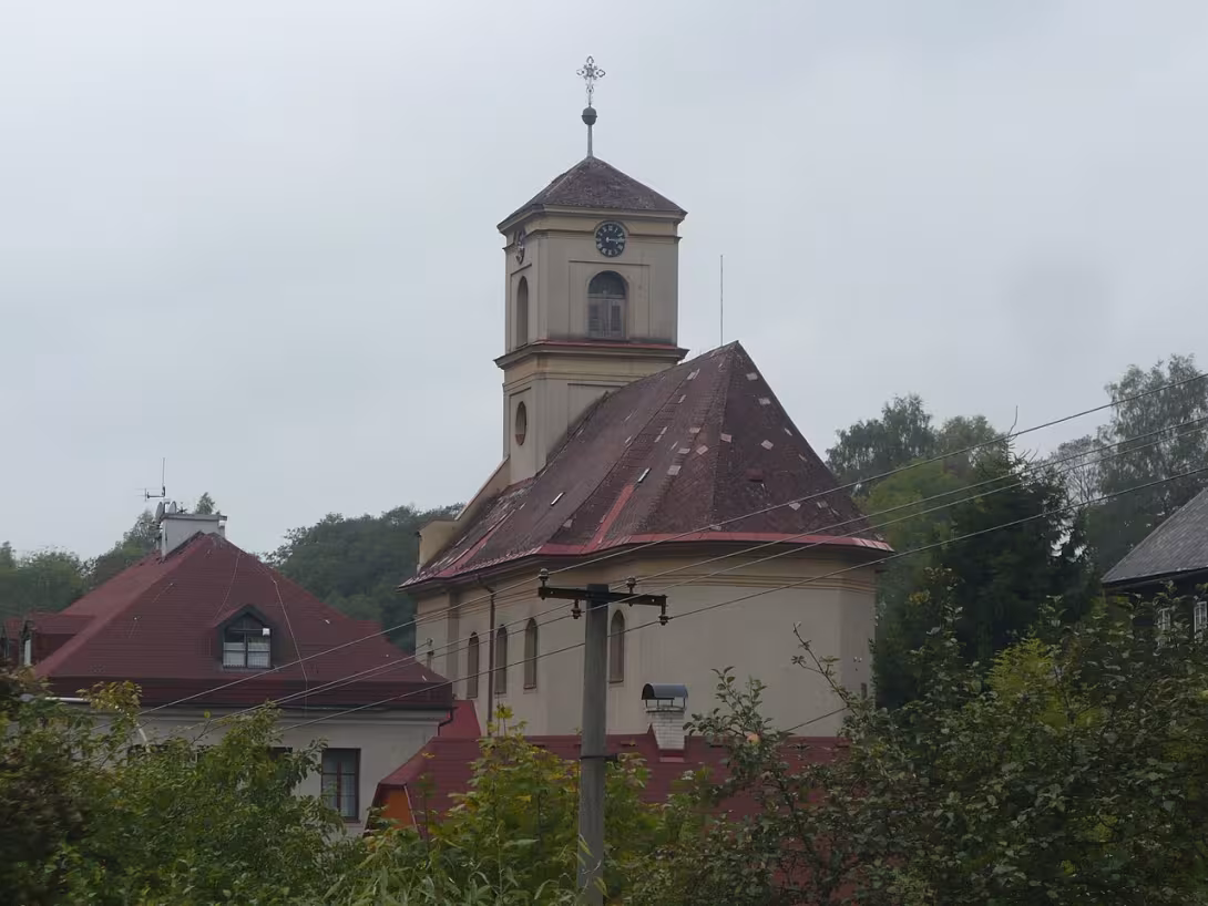 Dnešní pohled – kostel svatého Jana Nepomuckého (Orličky)