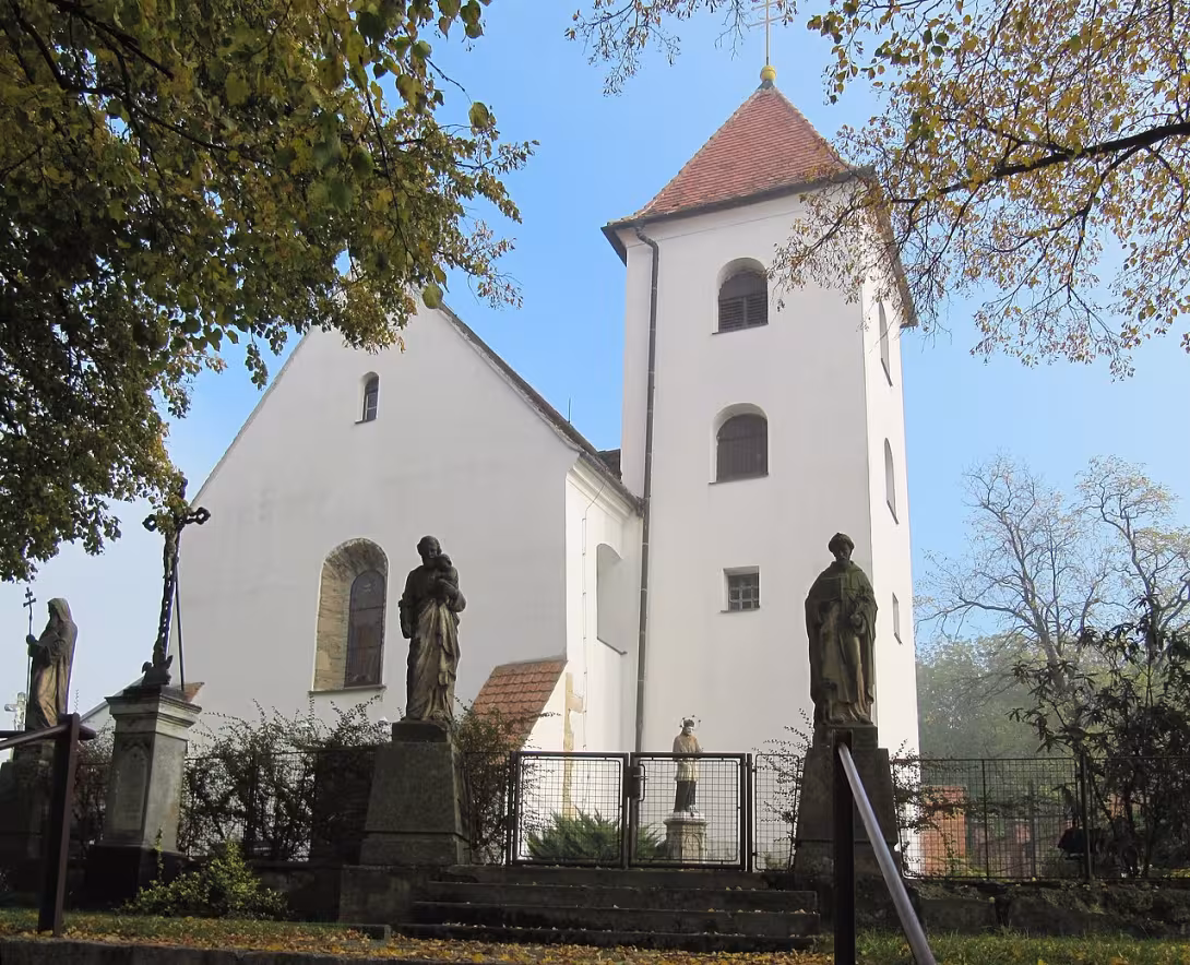 Dzisiejszy widok – kostel svatého Jiljí (Kobeřice u Brna)