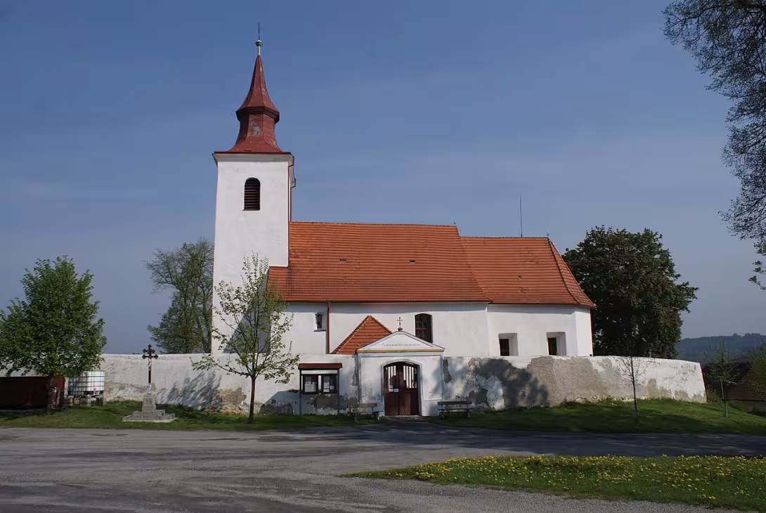 Dnešní pohled – kostel svatého Jiljí (Heřmaň)