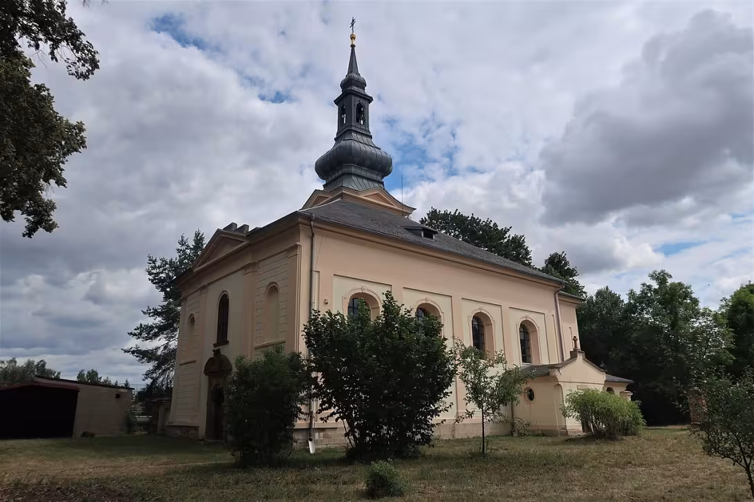 Dnešní pohled – kostel svatého Jiljí v Křinci
