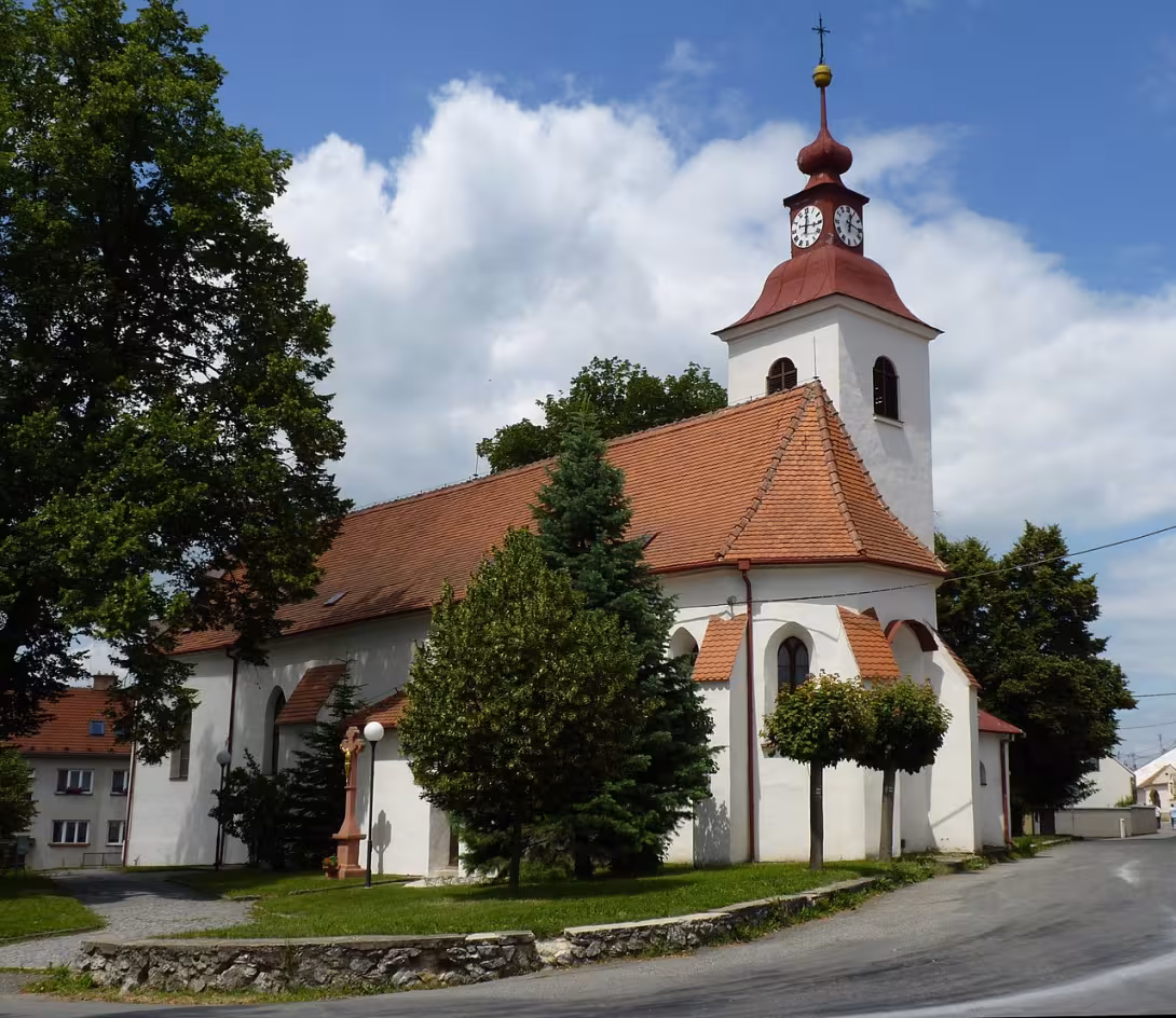 Dzisiejszy widok – kostel svatého Jiří (Čebín)