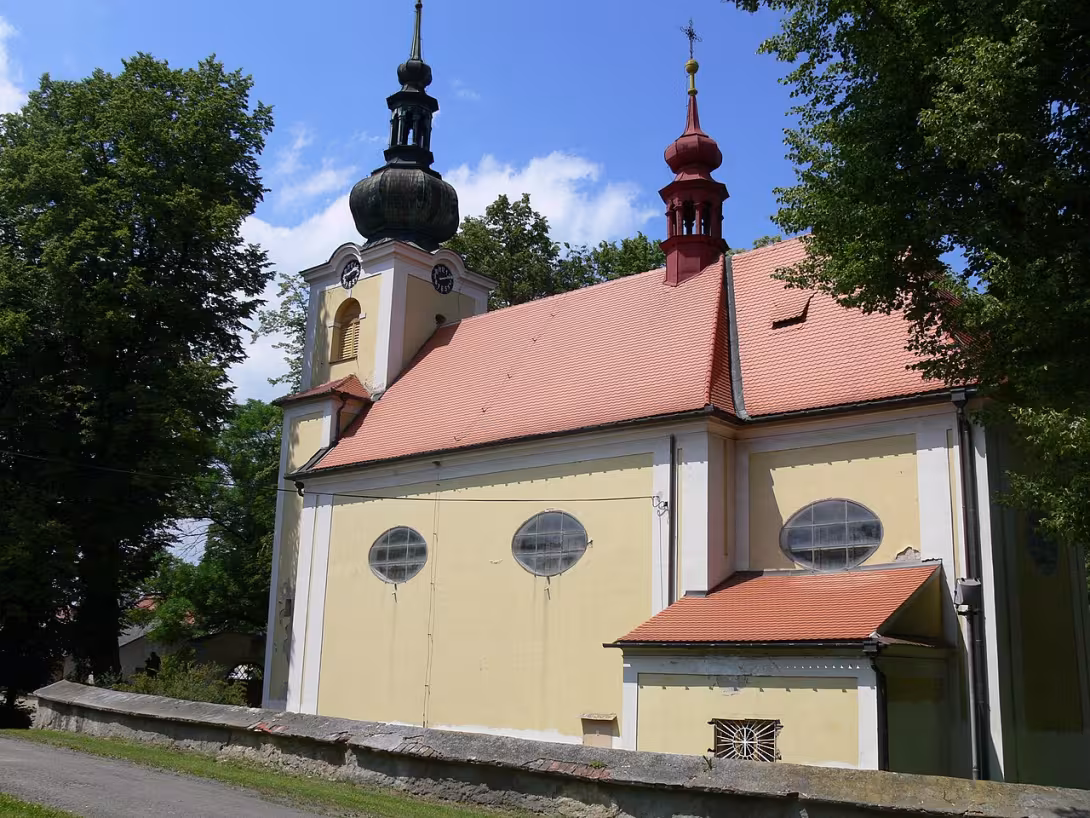 Dnešní pohled – kostel svatého Jiří (Pivín)