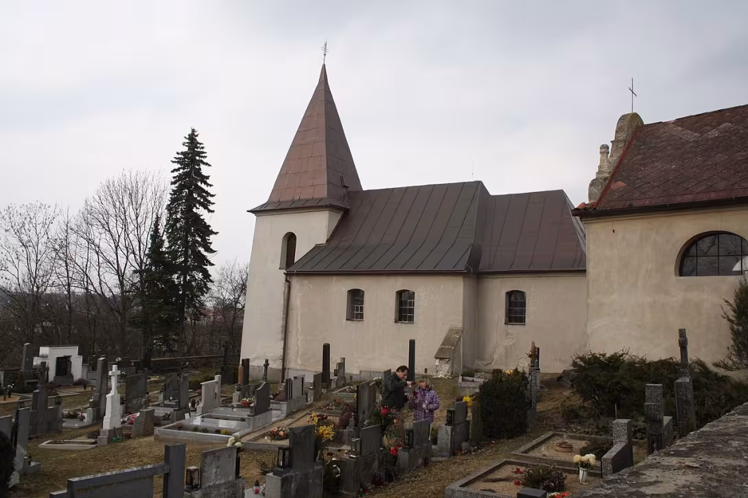 Dnešní pohled – kostel svatého Marka (Střítež)