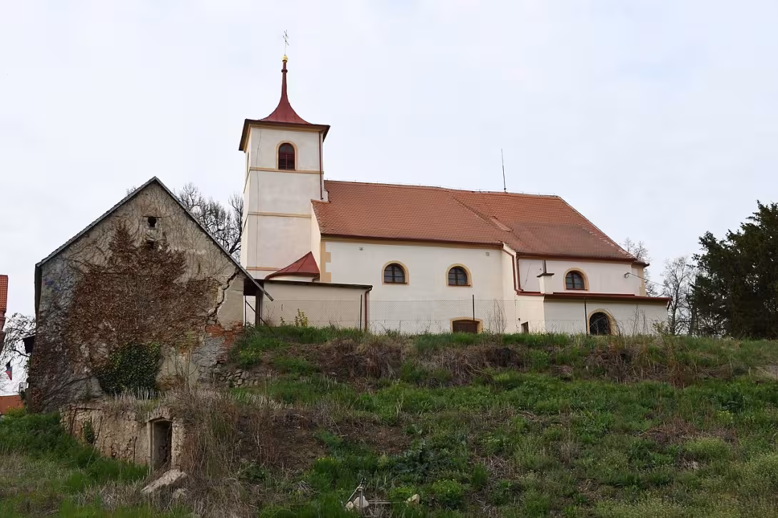 Dnešní pohled – kostel svatého Martina (Biskupice)
