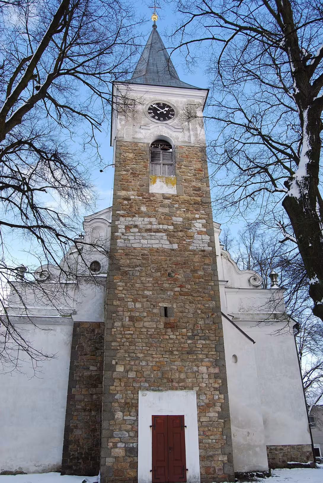 Dnešní pohled – kostel svatého Martina (Bernartice)