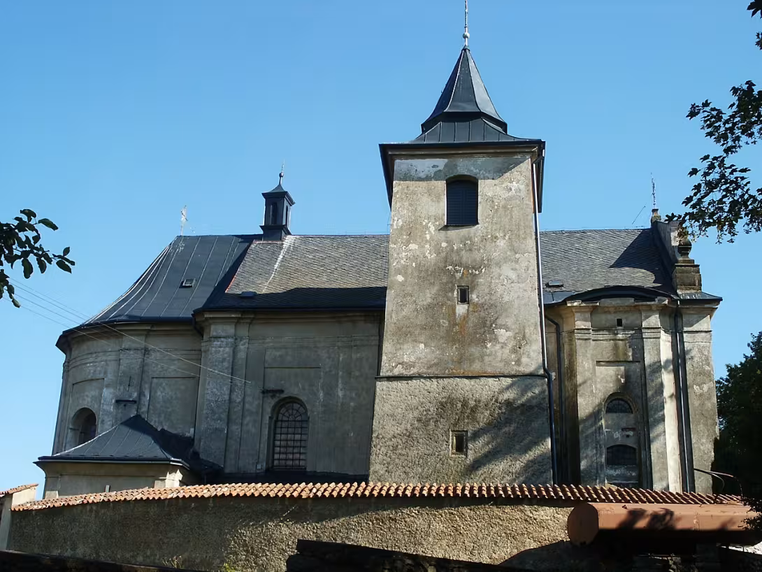 Dnešní pohled – kostel svatého Michaela (Krouna)