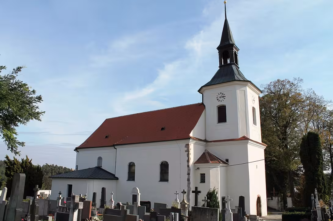 Dnešní pohled – kostel svatého Mikuláše (Deblín)