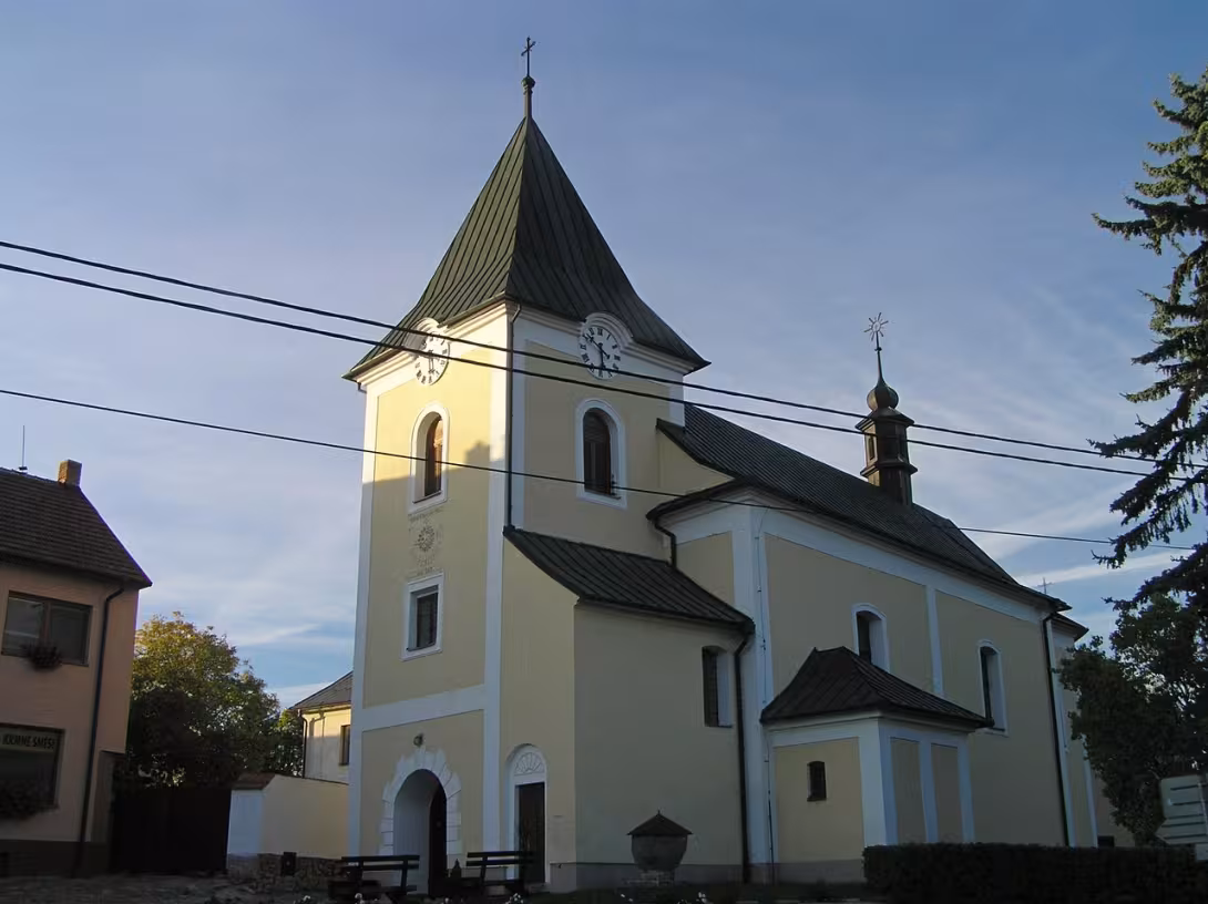 Dnešní pohled – kostel svatého Mikuláše (Heřmanov)