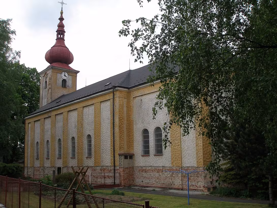 Dnešní pohled – kostel svatého Mikuláše v Březové