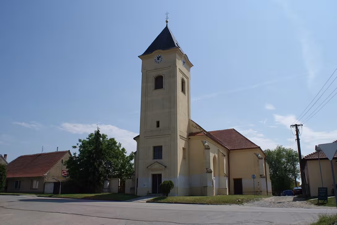 Dnešní pohled – kostel svatého Oldřicha a svatého Metoděje