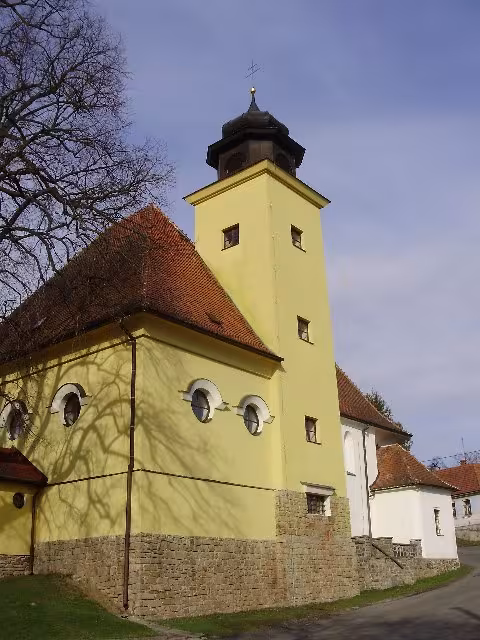 Dnešní pohled – kostel svatého Ondřeje (Roubanina)