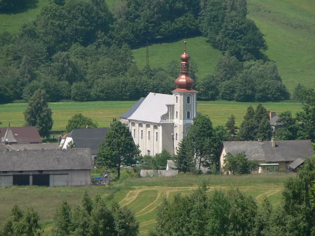 Dnešní pohled – kostel svatého Tomáše (Domašov)