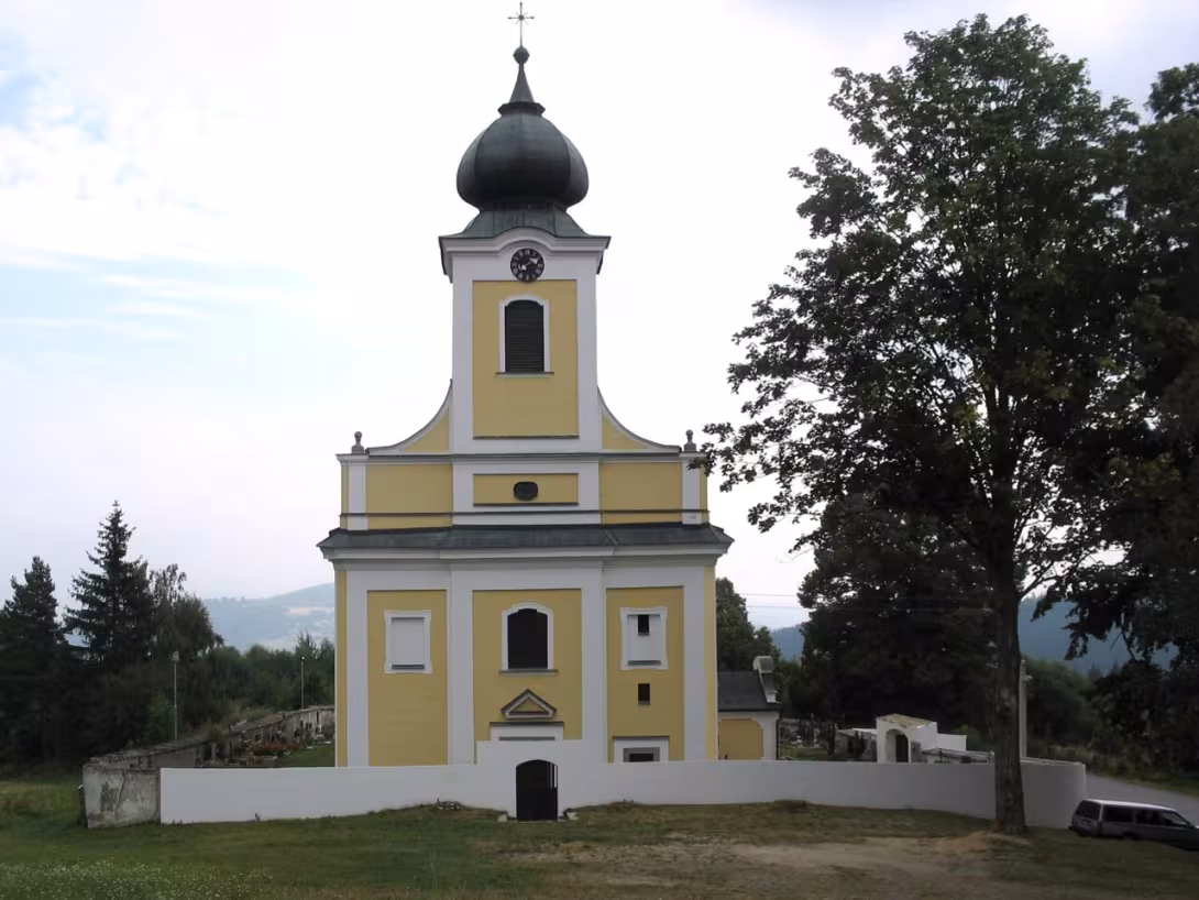 Dnešní pohled – kostel svatého Vojtěcha (Lštění)