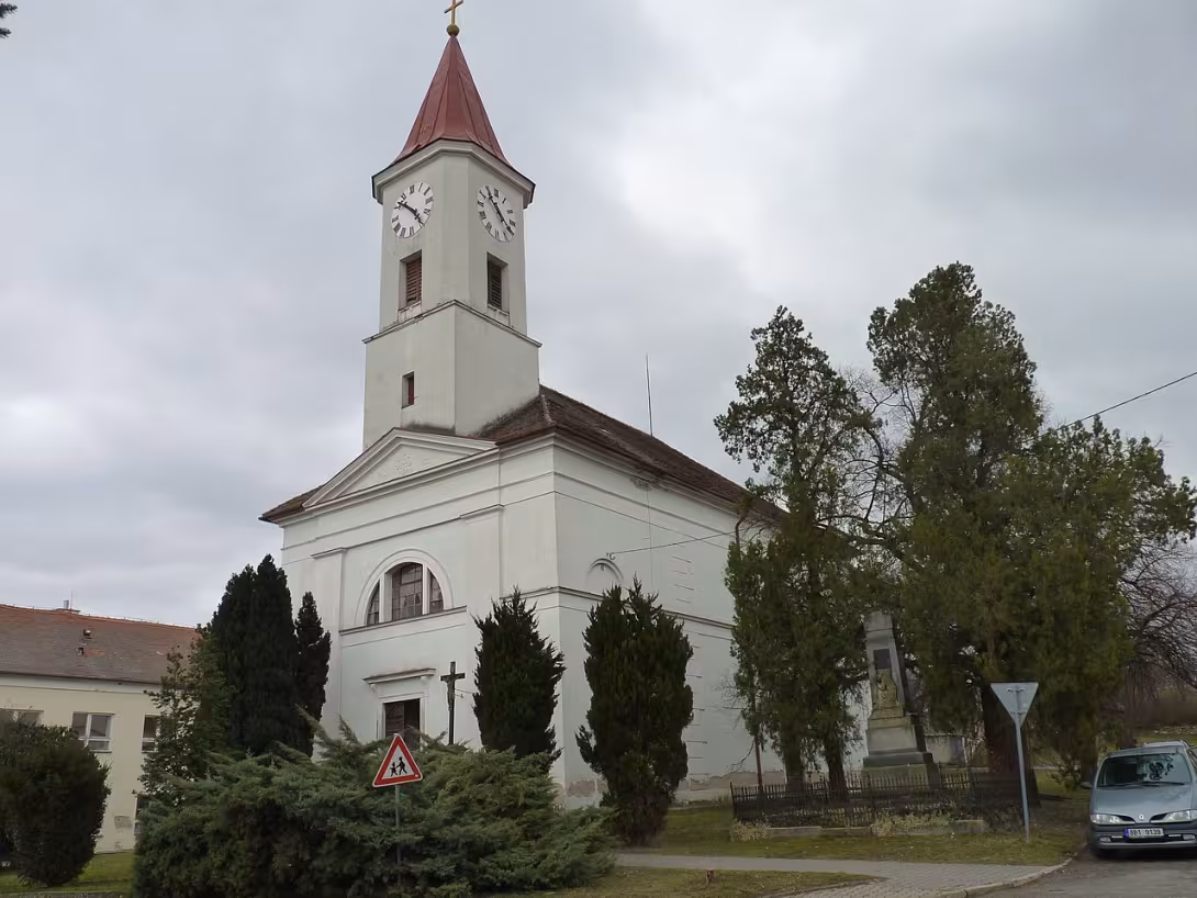 Dnešní pohled – kostel svatého Václava (Troskotovice)
