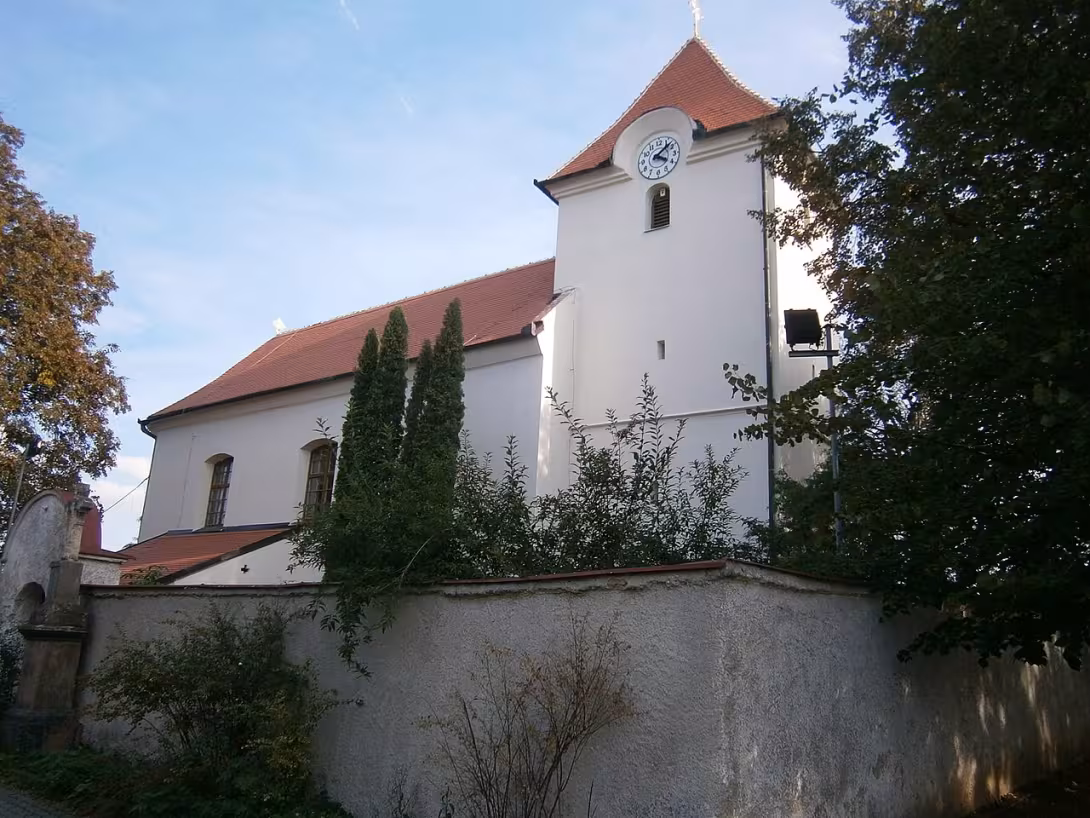 Dnešní pohled – kostel svatého Václava (Moravany)