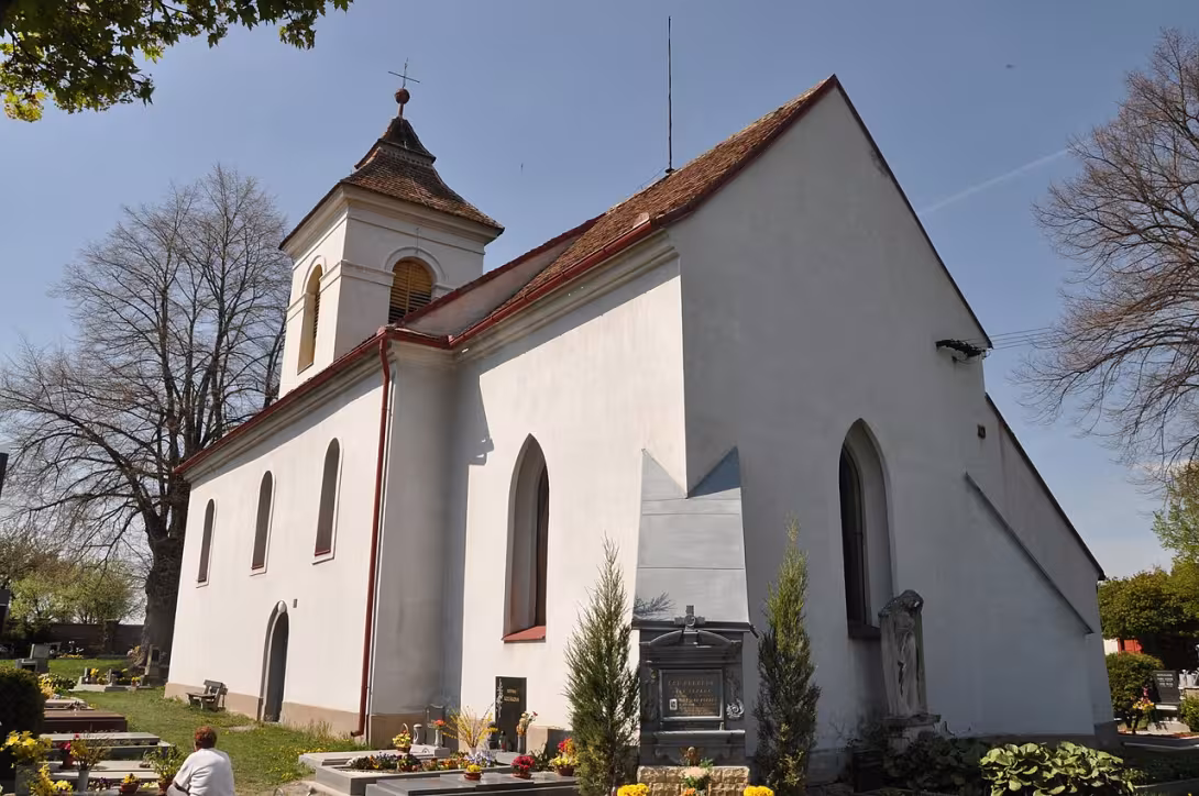 Dnešní pohled – kostel svatého Václava (Řestoky)