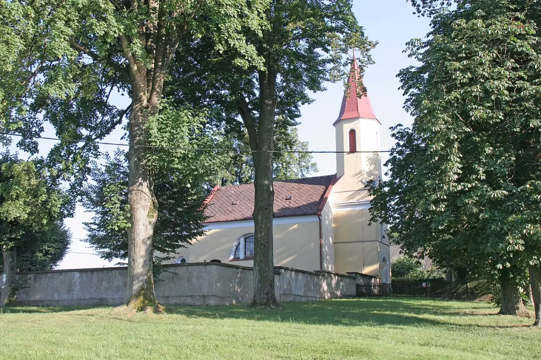 Dnešní pohled – kostel svatého Václava (Hrbokov)