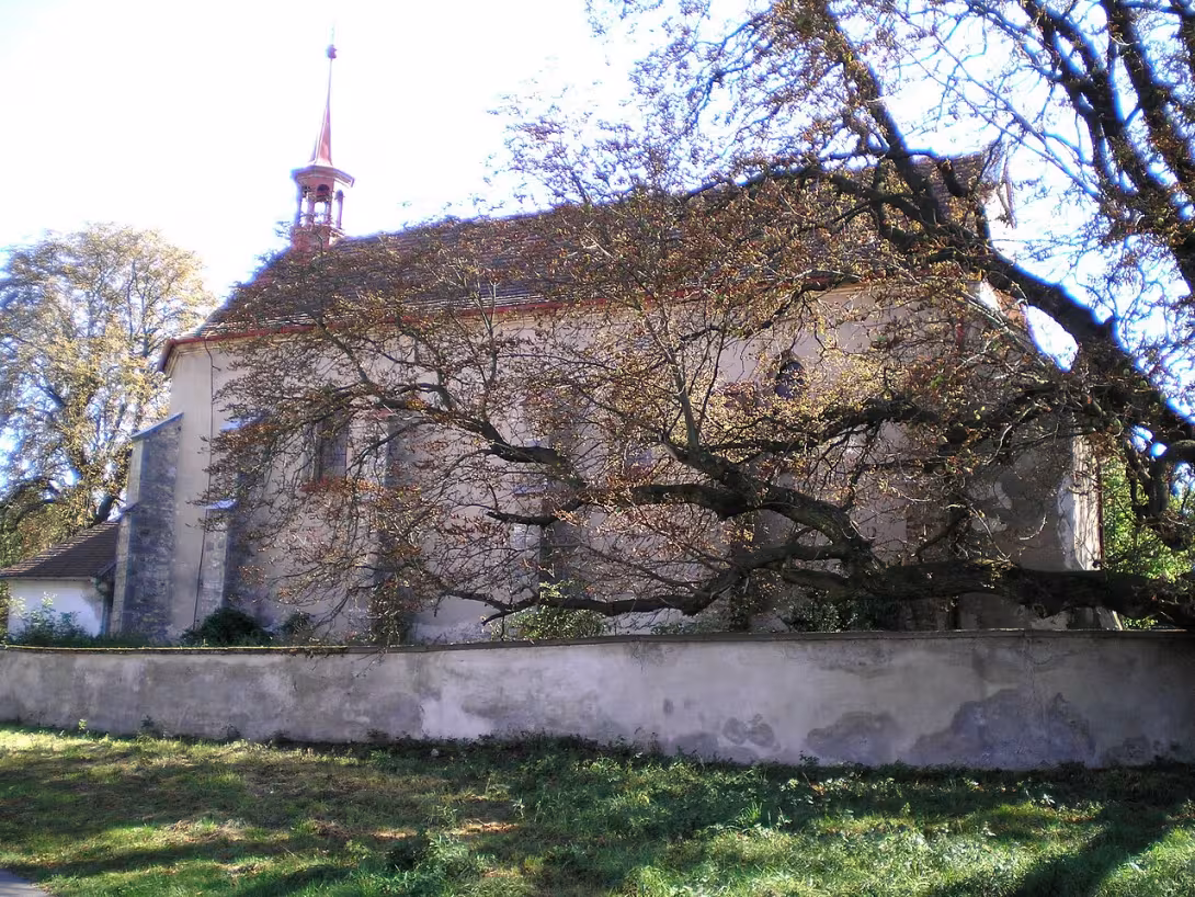 Dnešní pohled – kostel svatého Václava (Jezbořice)