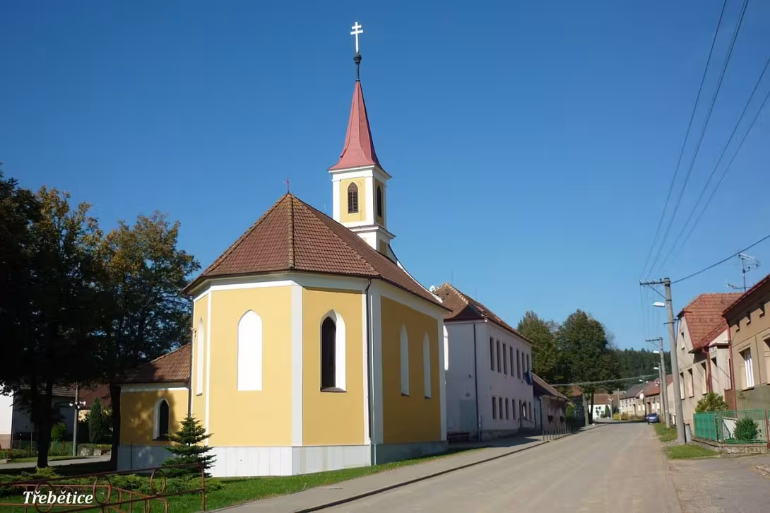 Dnešný pohľad – kostel svatého Václava (Třebětice)