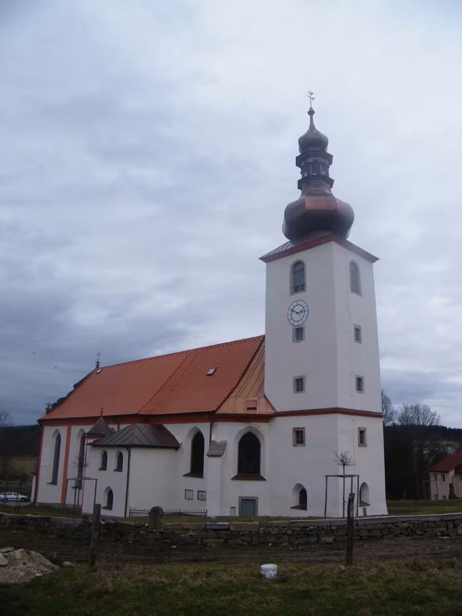 Dnešný pohľad – kostel svatého Šimona a Judy (Lipová)