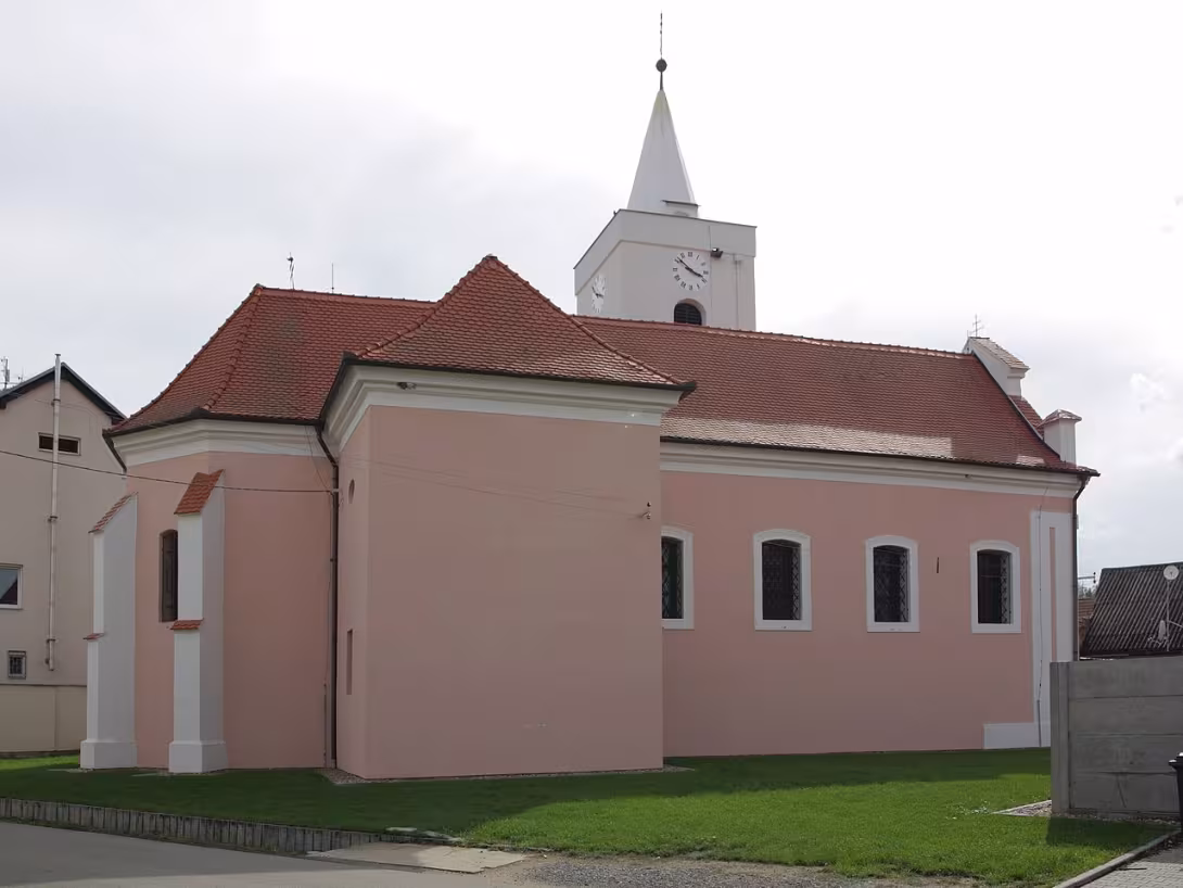 Dnešní pohled – kostel svatého Štěpána (Malešovice)