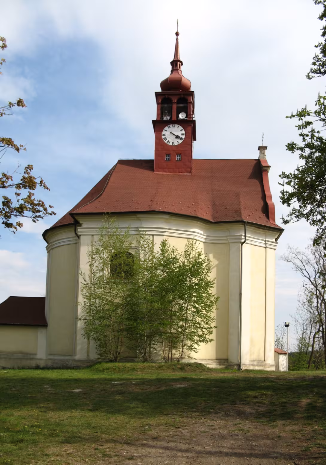 Dnešní pohled – kostel svatých Andělů strážných (Stražisko)